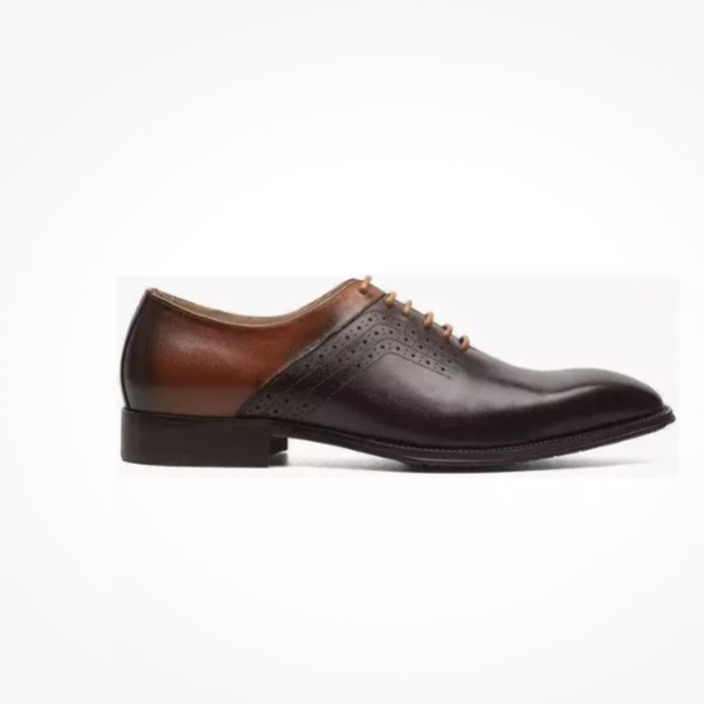 Men's Stacy Adams Halloway Plain Toe Oxford Shoes Leather Brown Multi 25585-249
